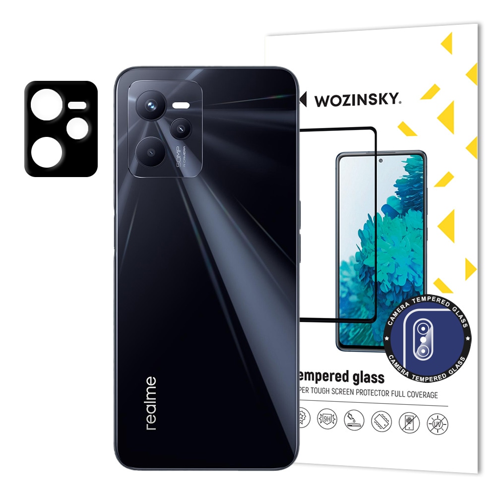 Wozinsky Fuldt kameraglas 9H Fuldt kamerahærdet glas til Realme C35