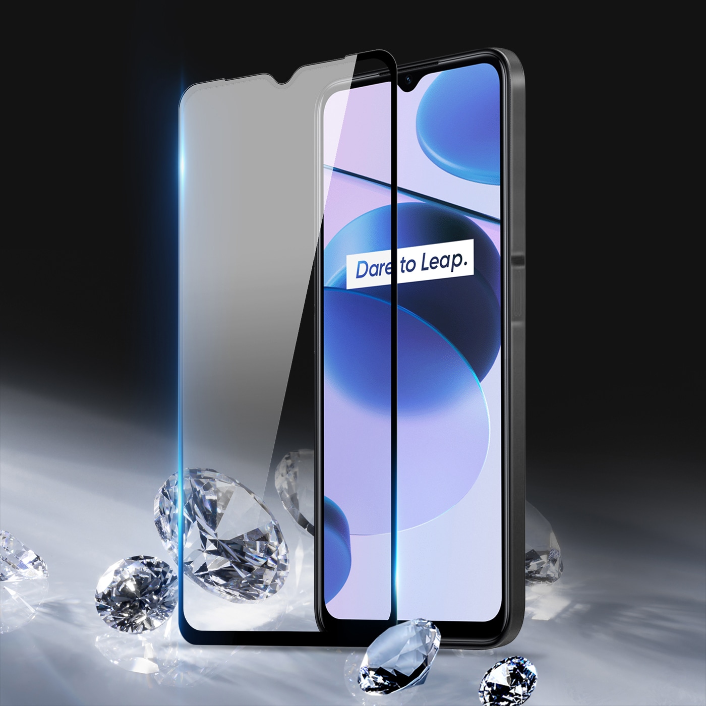 Dux Ducis 9D hærdet glas fuld skærm 9H hærdet glas med ramme Realme C35 sort (case friendly)