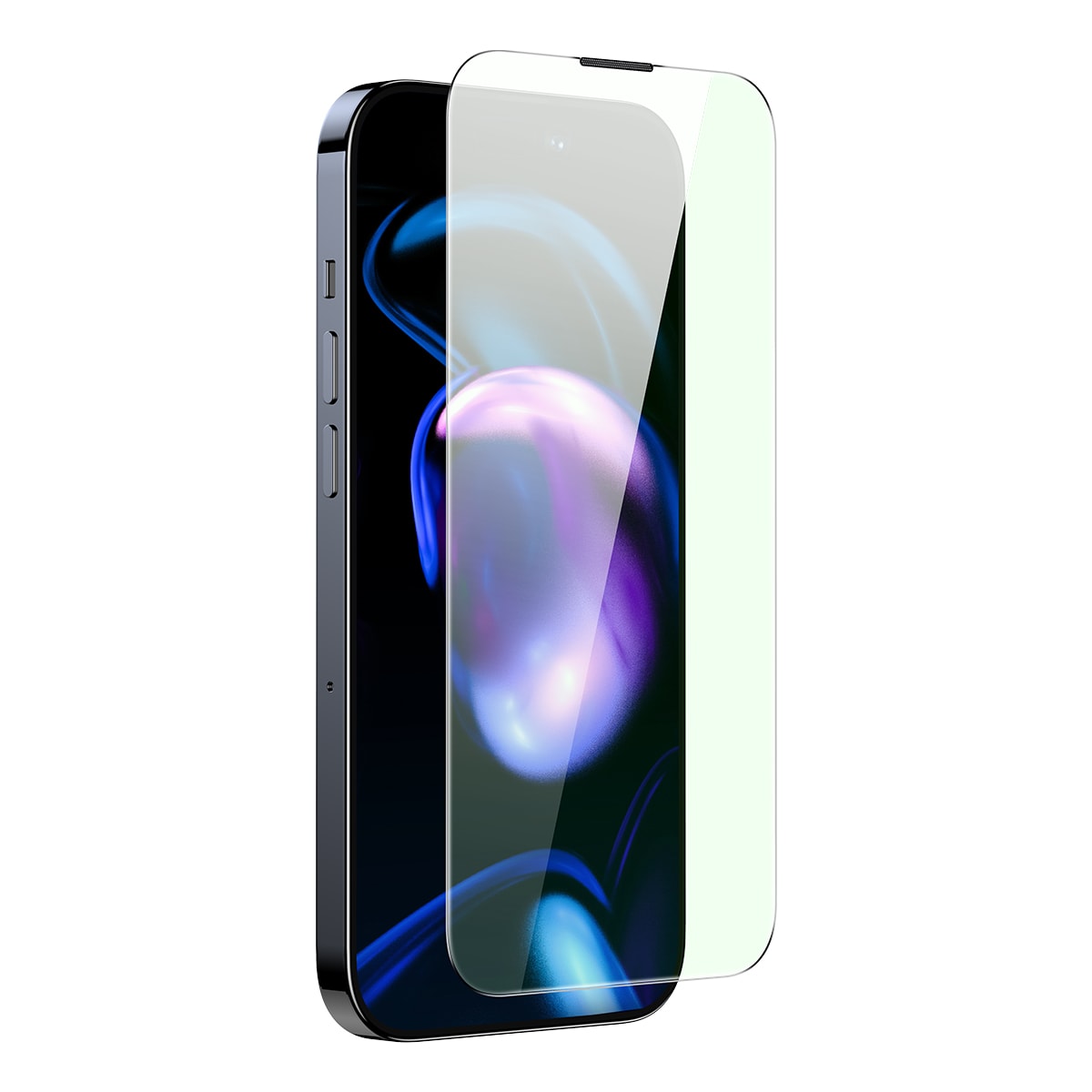 Baseus Hærdet glas til iPhone 14 Pro, antiblåt lysfilter, 0,3 mm højttalerdæksel + ramme