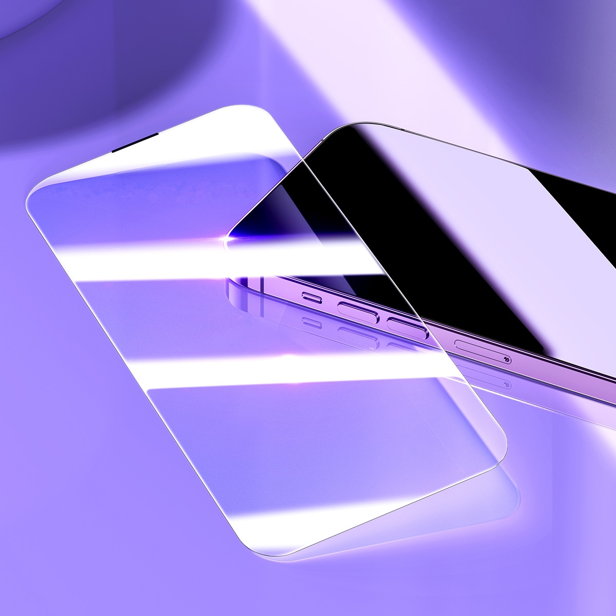 Baseus Hærdet glas til fuld skærm til iPhone 14 Pro med højttalerdæksel 0,3 mm + monteringsramme