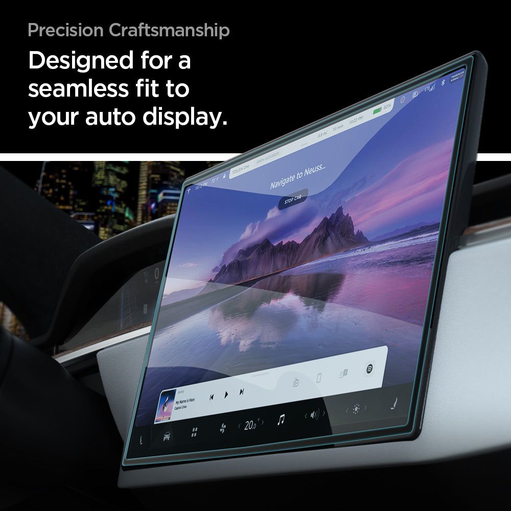 Spigen Glas.tR EZ Fit hærdet glas til Tesla Model X 2022 / Model S 2021 - Sort
