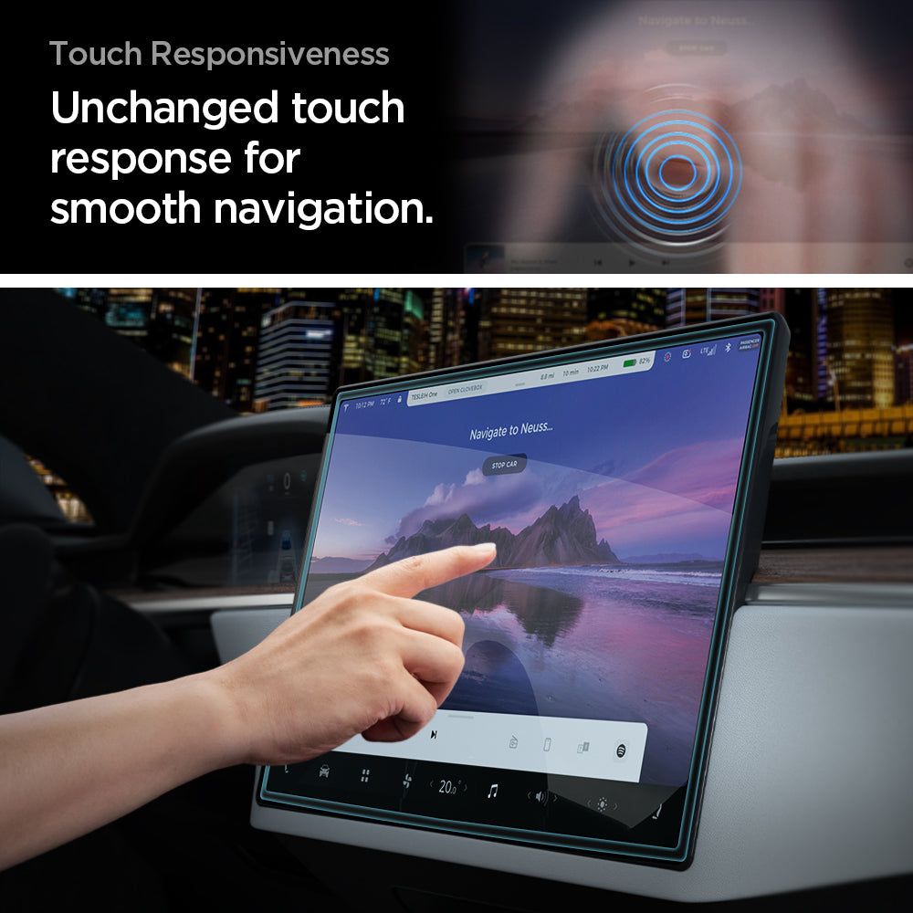 Spigen Glas.tR EZ Fit hærdet glas til Tesla Model X 2022 / Model S 2021 - Sort