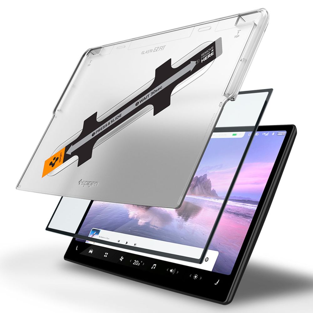 Spigen Glas.tR EZ Fit hærdet glas til Tesla Model X 2022 / Model S 2021 - Sort