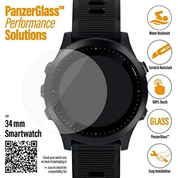 PanzerGlass Skærmbeskytter til Samsung Galaxy Watch 3 34mm / Garmin 645 / Fossil Q Venture Gen 4