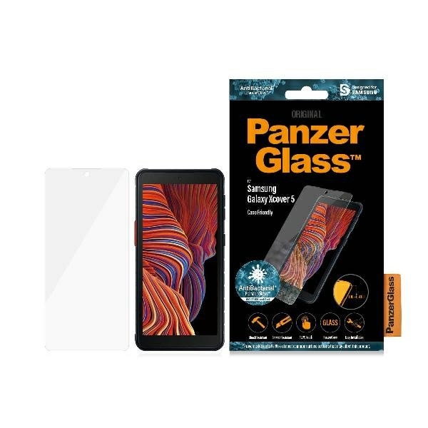 PanzerGlass E2E Pro Regular antibakterielt hærdet glas til Samsung Galaxy Xcover 5