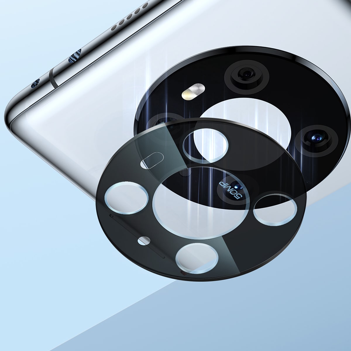Baseus Huawei Mate 40 Pro kamerafilm 0,3 mm (2 stk.) gennemsigtig + rengøringssæt (SGQK000502)