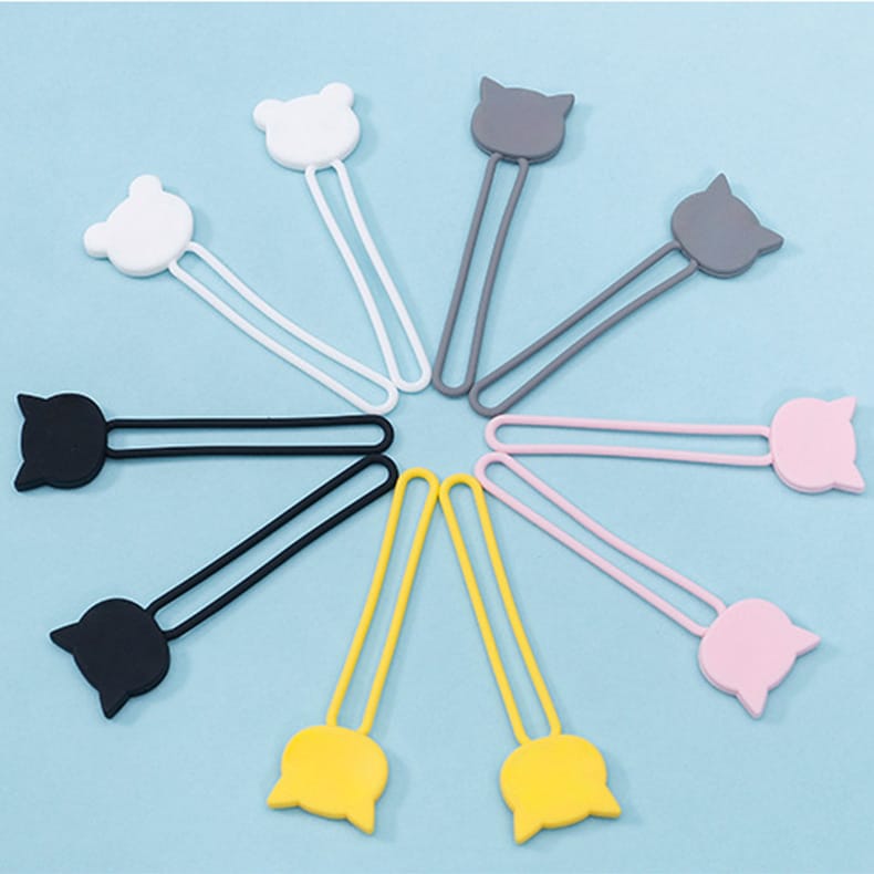 Kabelrulle i silikone - grå