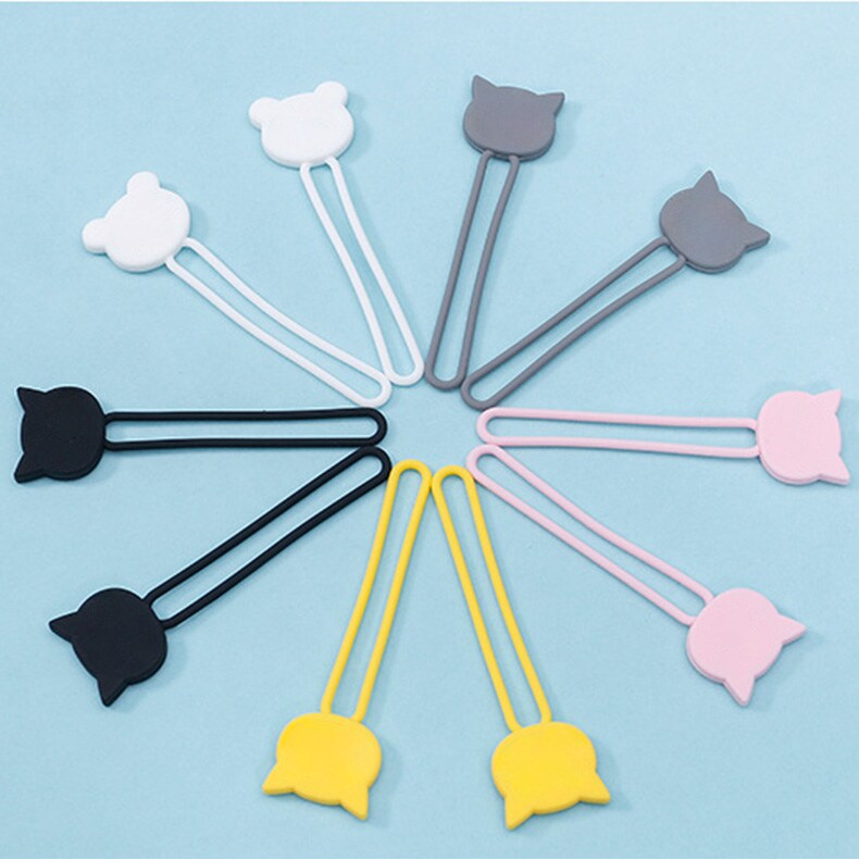 Kabelrulle i silikone - gul