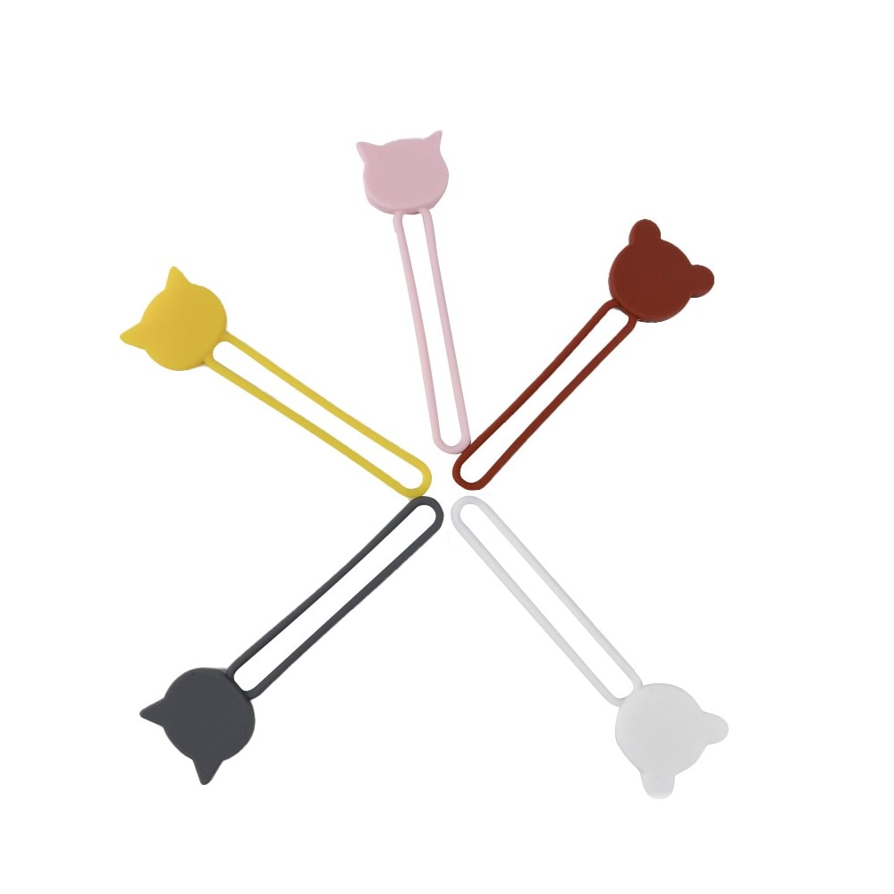 Kabelrulle i silikone - pink