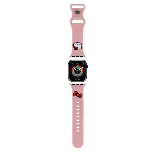 Hello Kitty silikone Kitty Head-rem til Apple-ur 42/44/45/49mm - Pink