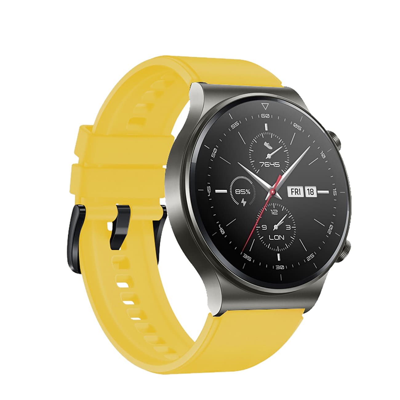 Silikonerem til Huawei Watch GT 2 / 3 / 4 / 2 Pro / 3 Pro / 4 Pro / GT 2e - Gul