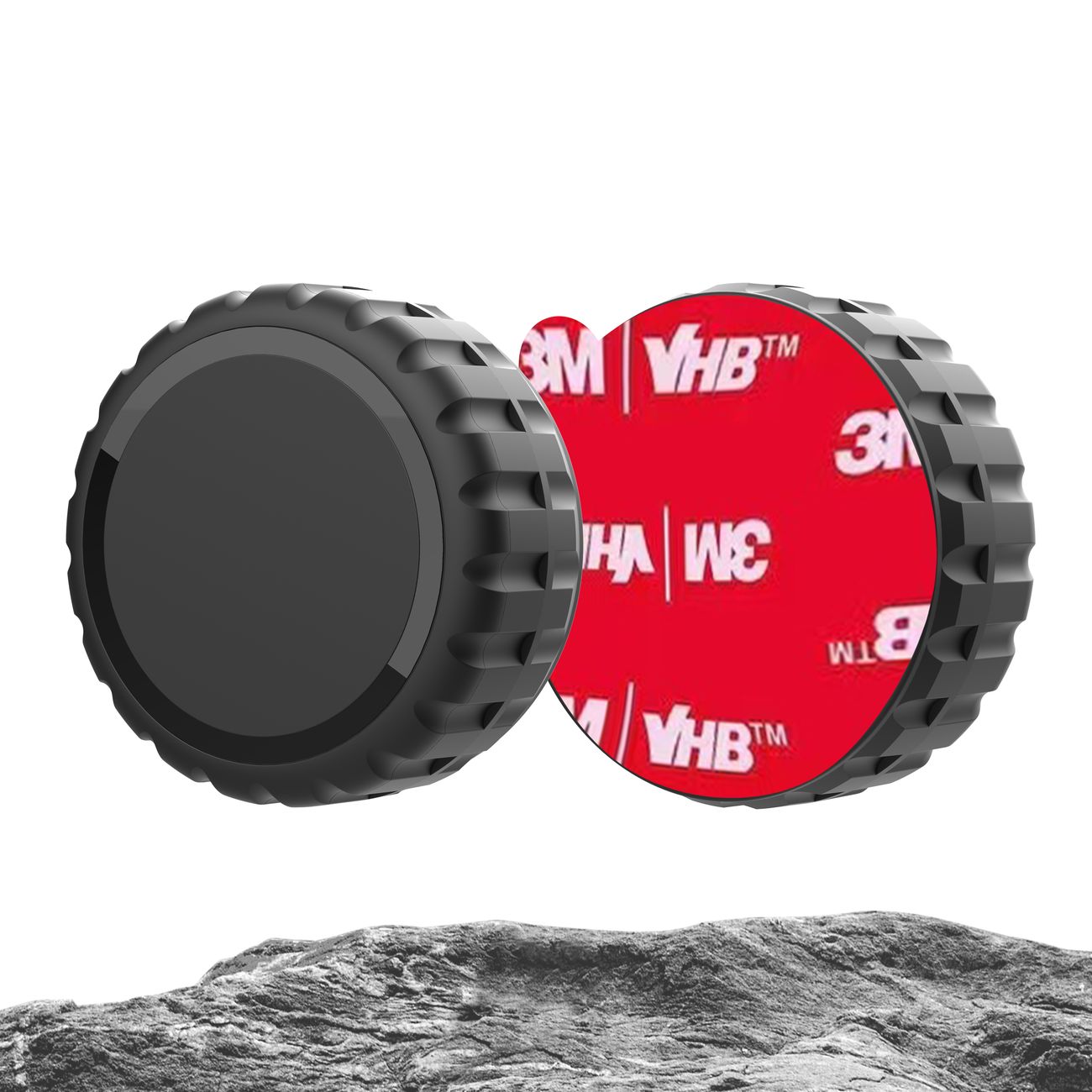 Apple AirTag-etui, til at skrue på, vandtæt, selvklæbende - sort - 4 stk