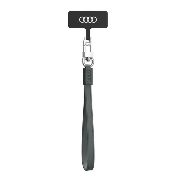 Audi Crossbody Leather Universal Lanyard 28cm x 10mm - Grå