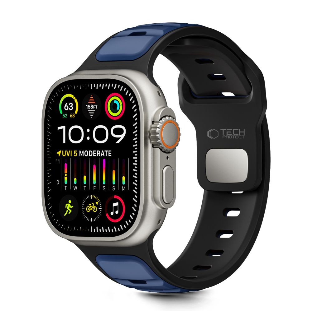 Tech-Protect IconBand Line-rem til Apple-ur 44/45/46/49 mm - sort og marineblå