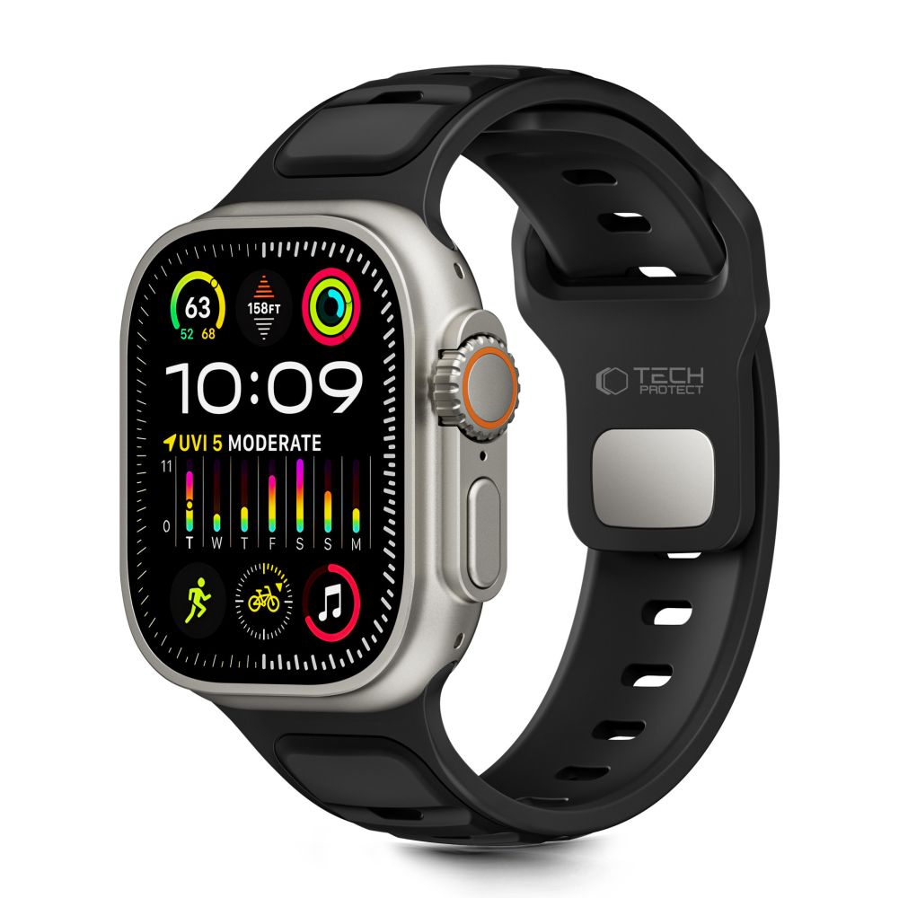 Tech-Protect IconBand Line-rem til Apple-ur 44/45/46/49 mm - Sort
