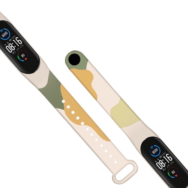 Rem Moro bånd til Xiaomi Mi Band 3 / 4 silikone rem ur armbånd mønster 10