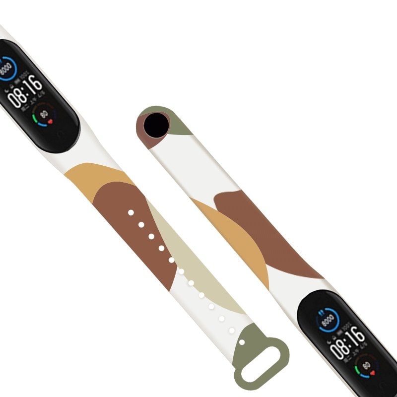 Rem Moro bånd til Xiaomi Mi Band 5 / 6 silikone rem armbånd ur mønster 13