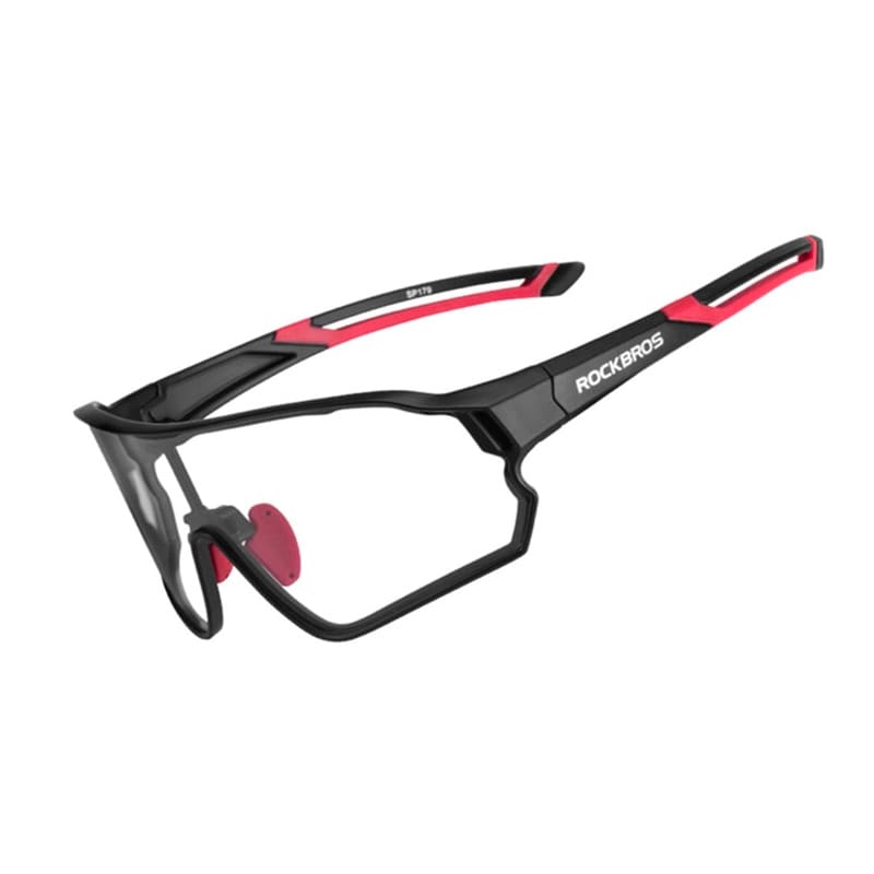 Rockbros 10135 fotokromisk UV400 cykelbrille - sort og rød