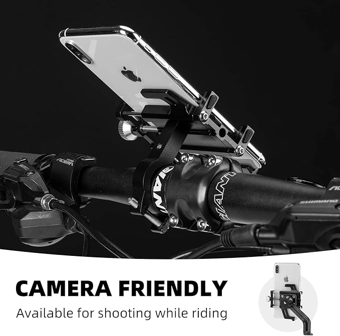 Rockbros 699-BK cykeltelefonholder i aluminiumslegering - sort