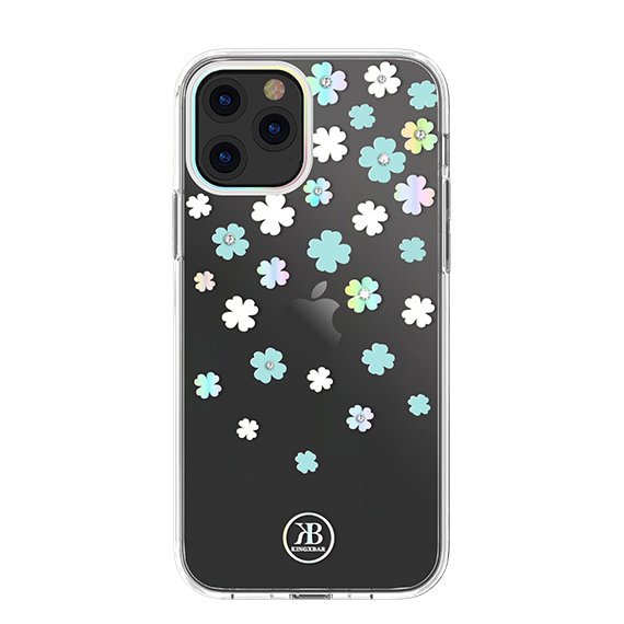 Kingxbar Lucky Series etui med Swarovski-krystaller til iPhone 12 mini (Clover) transparant