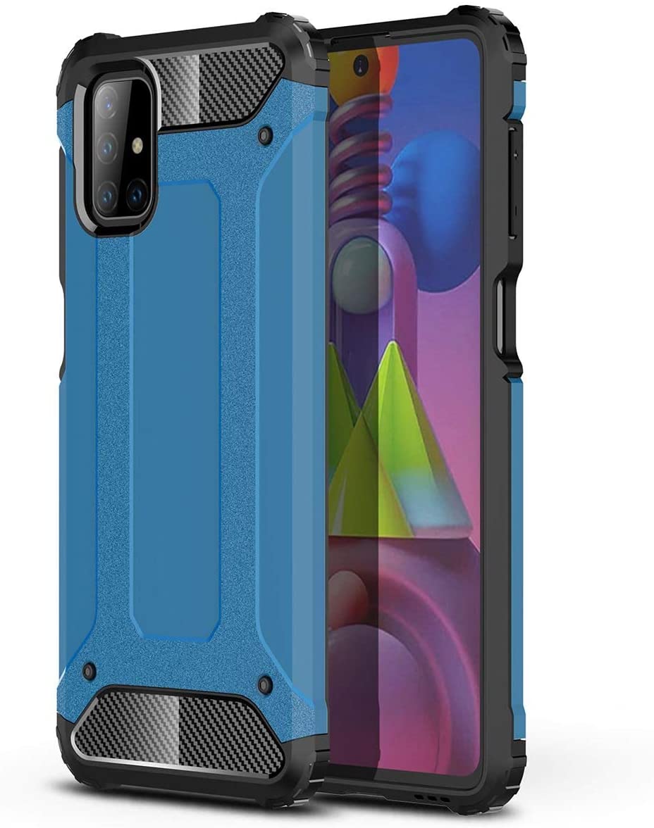 Hybrid Armor Case Robust cover til Samsung Galaxy M51 blå