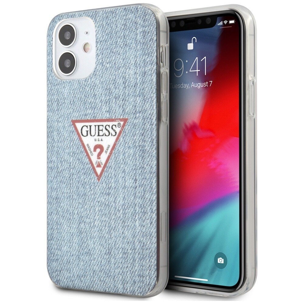 Guess GUHCP12SPCUJULLB iPhone 12 mini 5,4" blå/lyseblå hardcase Jeans Collection
