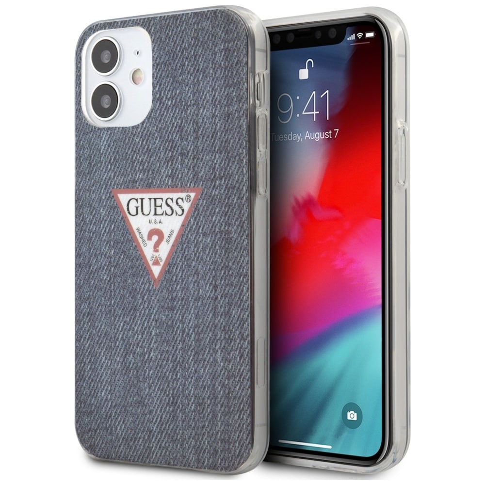Guess GUHCP12SPCUJULDB iPhone 12 mini 5,4" navy/mørkeblå hardcase Jeans Collection