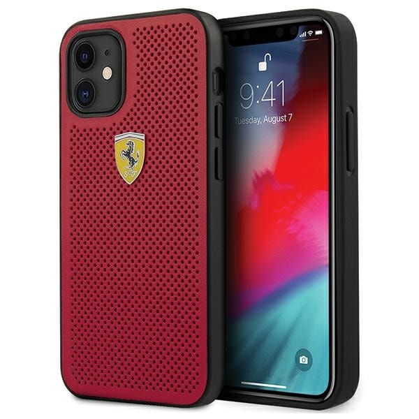 Ferrari FESPEHCP12SRE iPhone 12 mini 5,4" rød/rød hardcase On Track Perforated