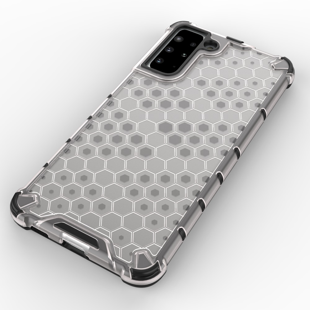 Honeycomb Case panser cover med TPU Bumper til Samsung Galaxy S21+ 5G (S21 Plus 5G) blå