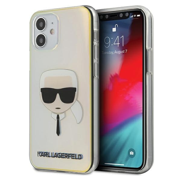 Karl Lagerfeld Iridescent Karl's Head Case til iPhone 12 mini - Multicolor