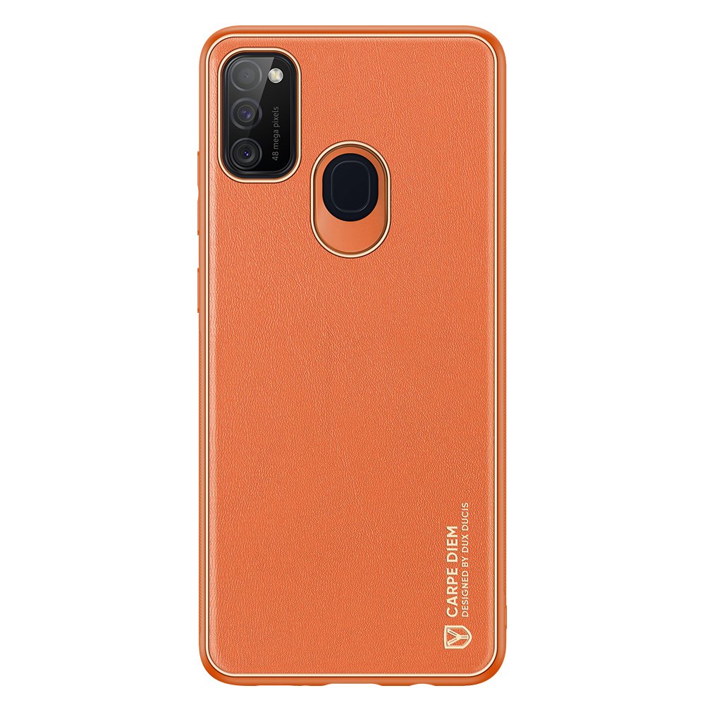 Dux Ducis Yolo elegant etui lavet af blødt TPU og PU-læder til Samsung Galaxy M30s orange