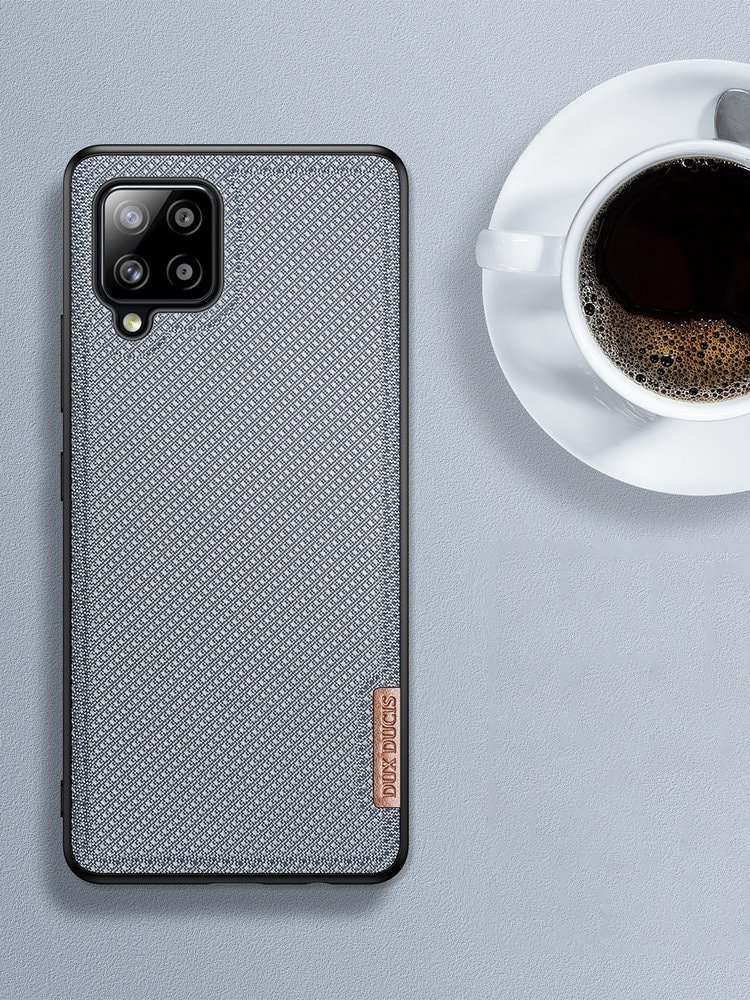 Dux Ducis Fino etui dækket med nylonmateriale til Samsung Galaxy A42 5G grøn