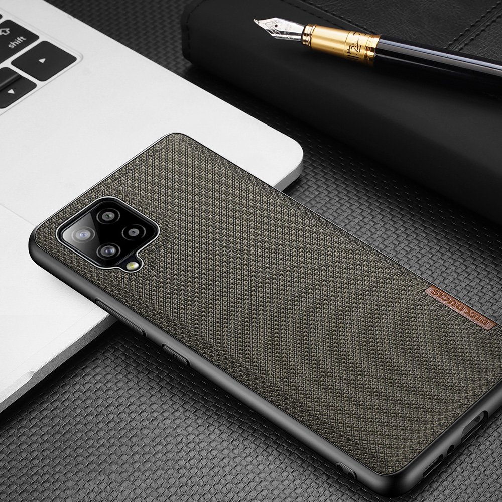 Dux Ducis Fino etui dækket med nylonmateriale til Samsung Galaxy A42 5G grøn