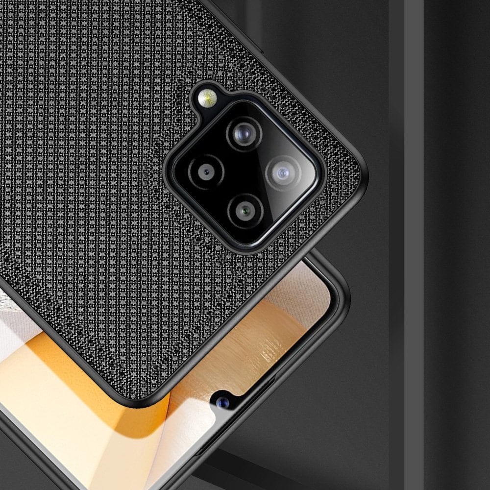 Dux Ducis Fino etui dækket med nylonmateriale til Samsung Galaxy A42 5G grøn