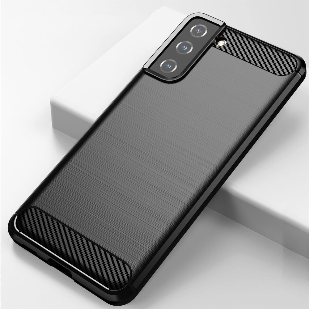 Carbon Case Fleksibelt TPU-etui til Samsung Galaxy S21+ 5G (S21 Plus 5G) sort