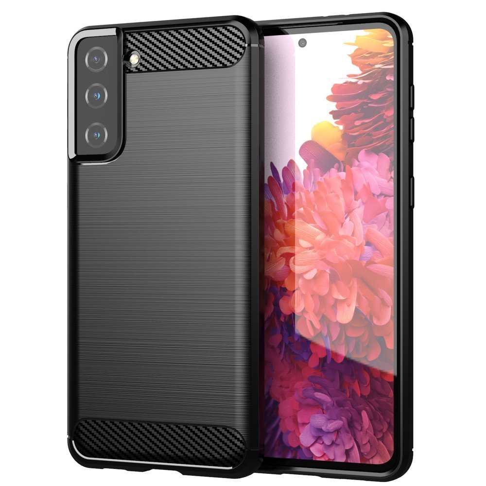 Carbon Case Fleksibelt TPU-etui til Samsung Galaxy S21+ 5G (S21 Plus 5G) sort