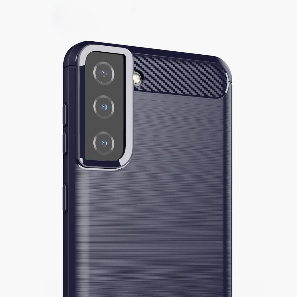 Carbon Case Fleksibelt TPU-etui til Samsung Galaxy S21+ 5G (S21 Plus 5G) blå