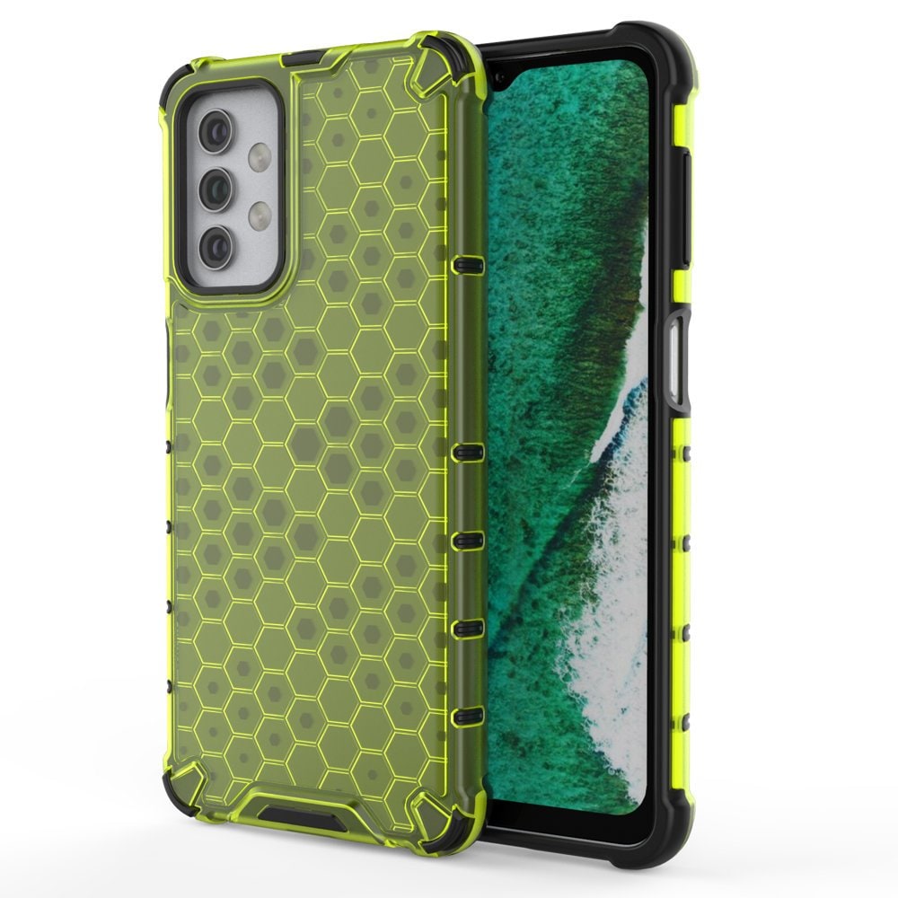 Honeycomb Case panser cover med TPU Bumper til Samsung Galaxy A32 5G grøn