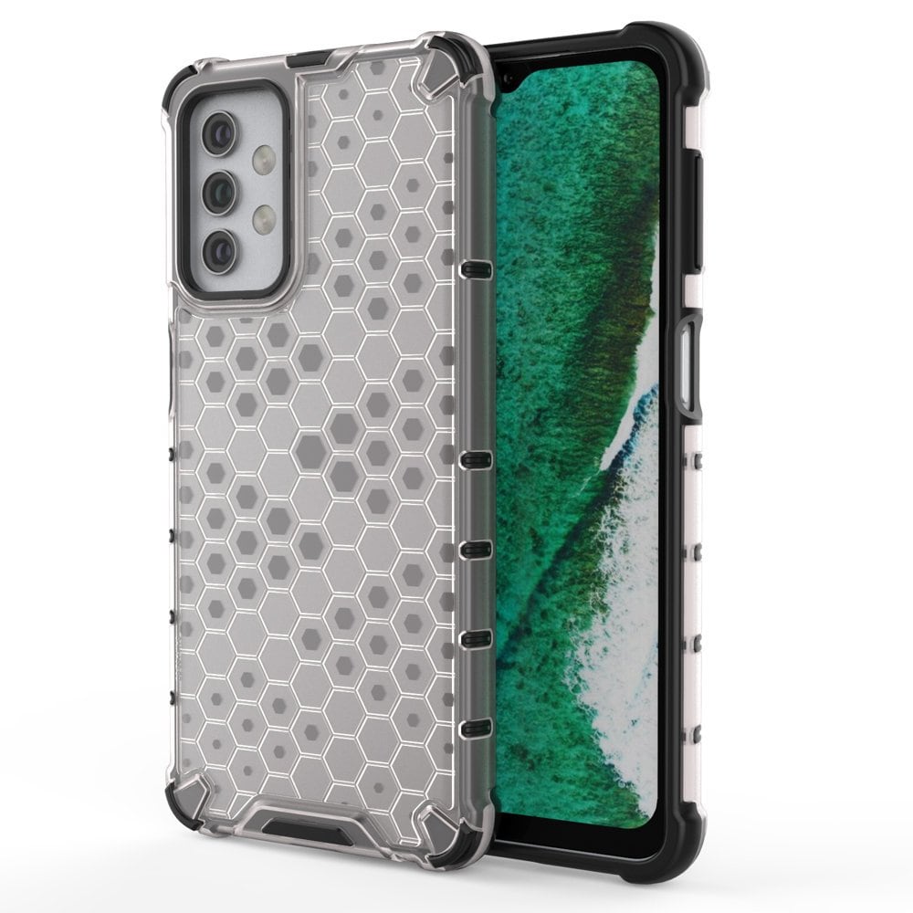 Honeycomb Case panser cover med TPU Bumper til Samsung Galaxy A32 5G transparent