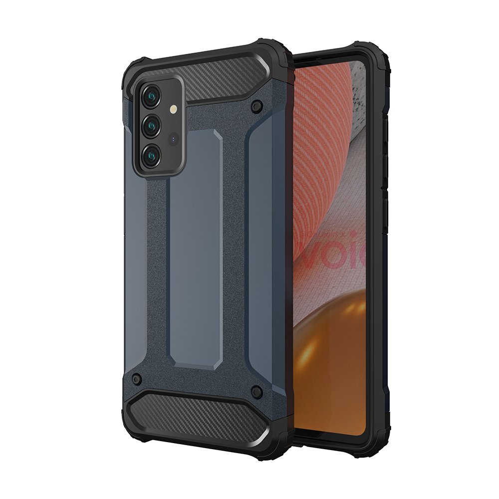 Hybrid Armor Case Tough Rugged Cover til Samsung Galaxy A72 4G blå