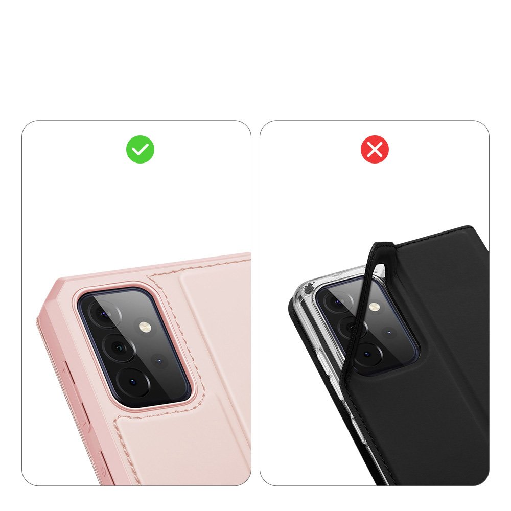 DUX DUCIS Skin X Bookcase-etui til Samsung Galaxy A72 4G pink