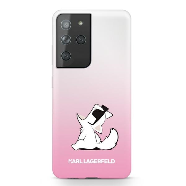 Karl Lagerfeld Choupette Fun Case til Samsung Galaxy S21 Ultra - Pink