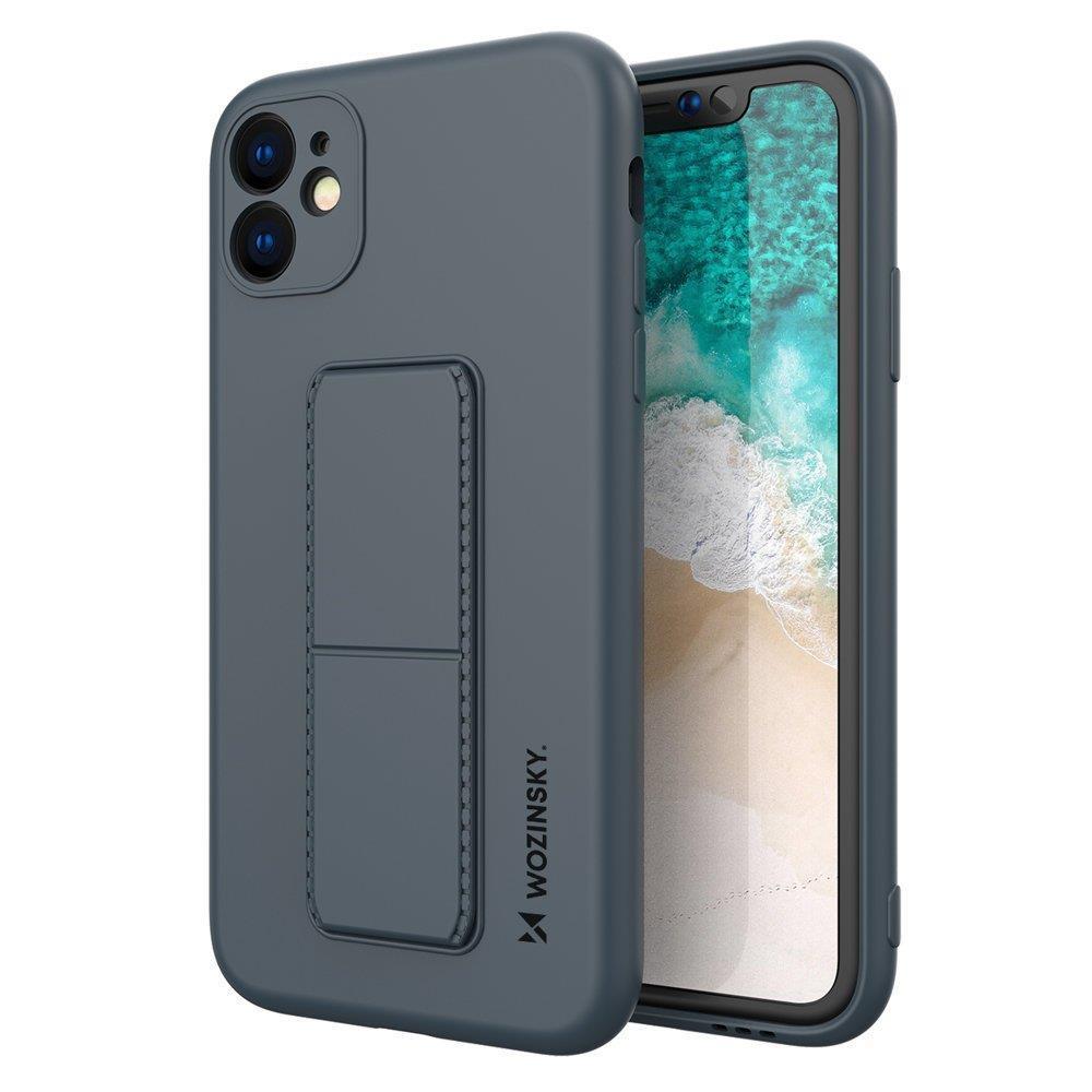 Wozinsky Kickstand-etui silikoneetui med stander iPhone 11 Pro marineblå