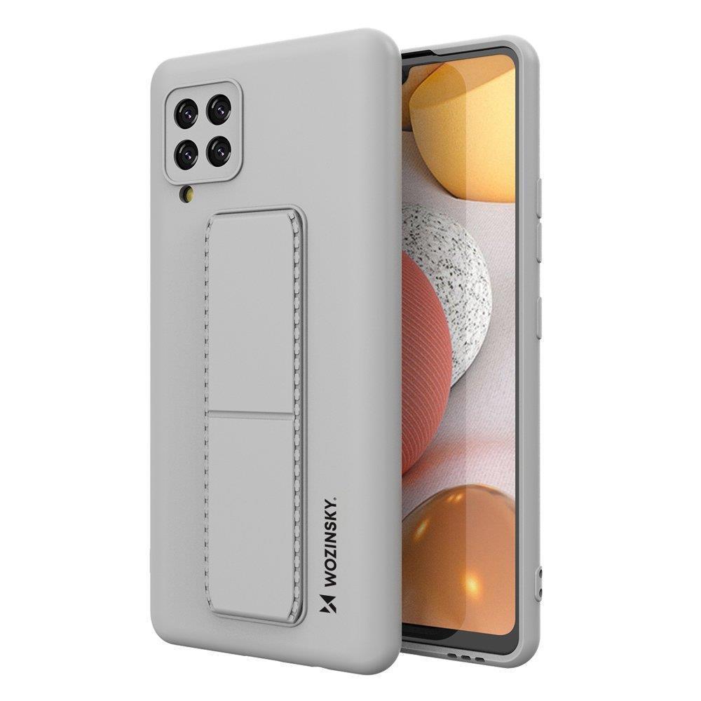 Wozinsky Kickstand-etui silikoneetui med stander Samsung Galaxy A42 5G-etui grå