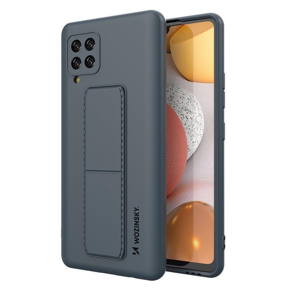 Wozinsky Kickstand-etui silikoneetui med stander Samsung Galaxy A42 5G marineblå