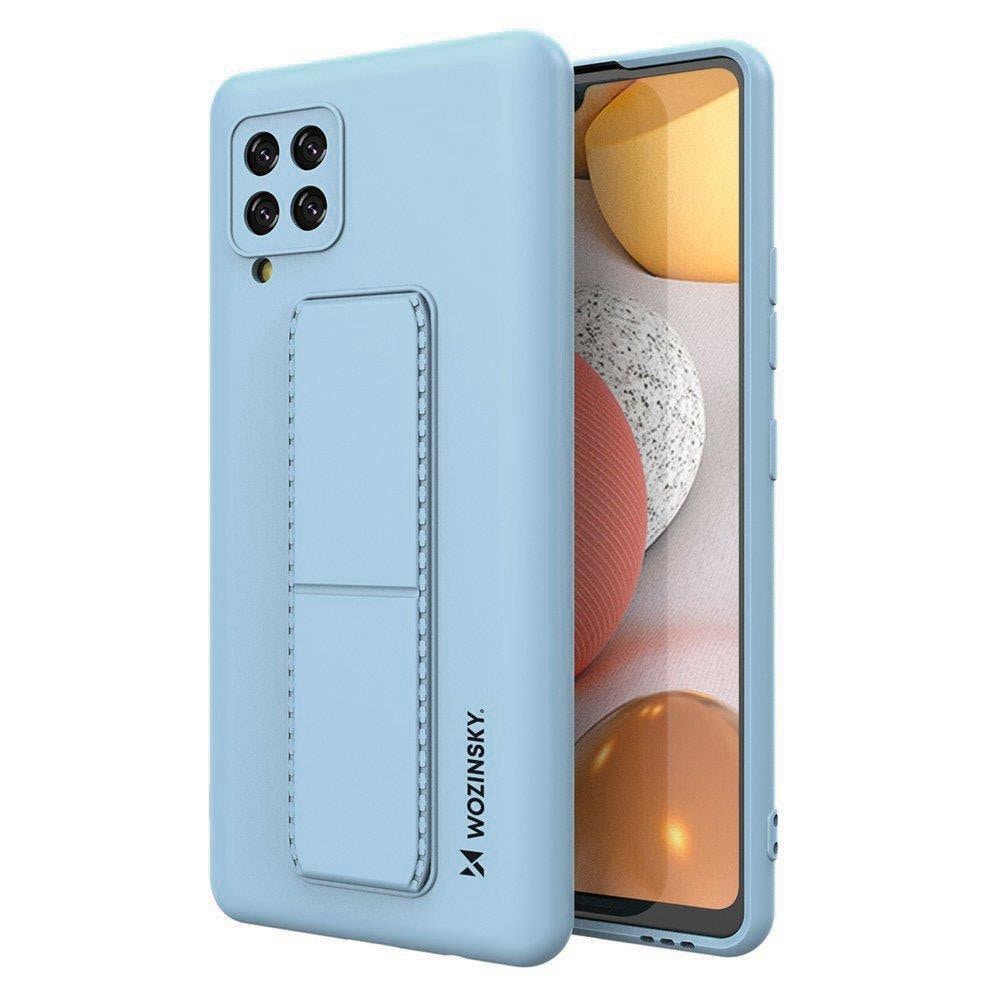 Wozinsky Kickstand-etui silikoneetui med stander Samsung Galaxy A42 5G lyseblå