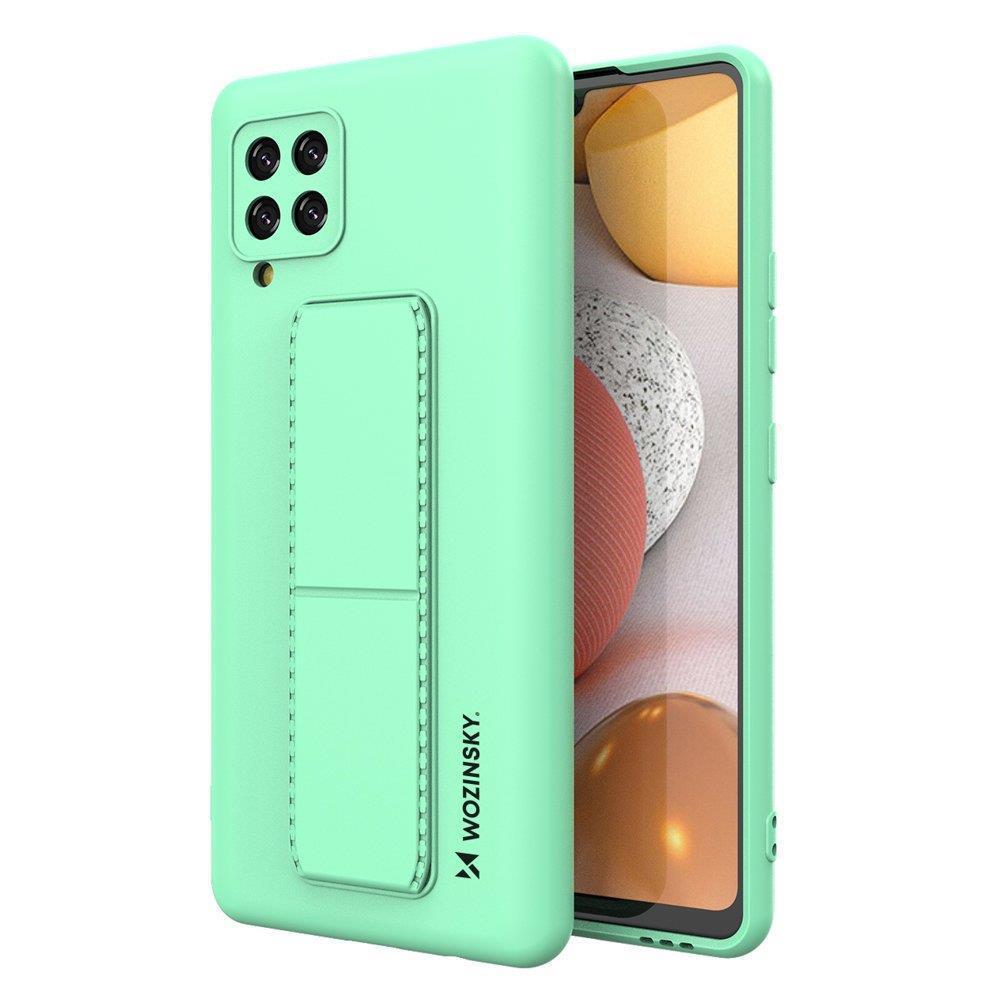 Wozinsky Kickstand-etui silikoneetui med stativ til Samsung Galaxy A42 5G mint