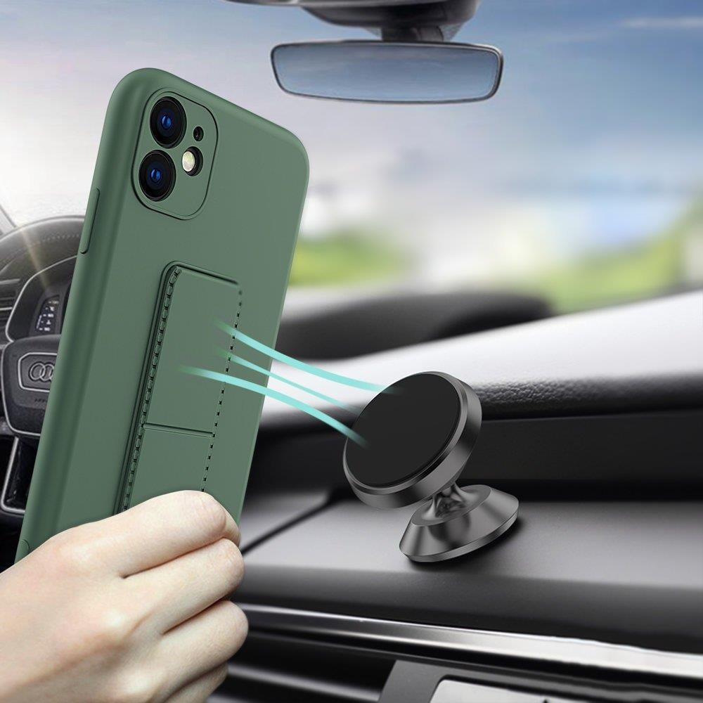 Wozinsky Kickstand-etui silikoneetui med stander Samsung Galaxy S21+ 5G-etui grå