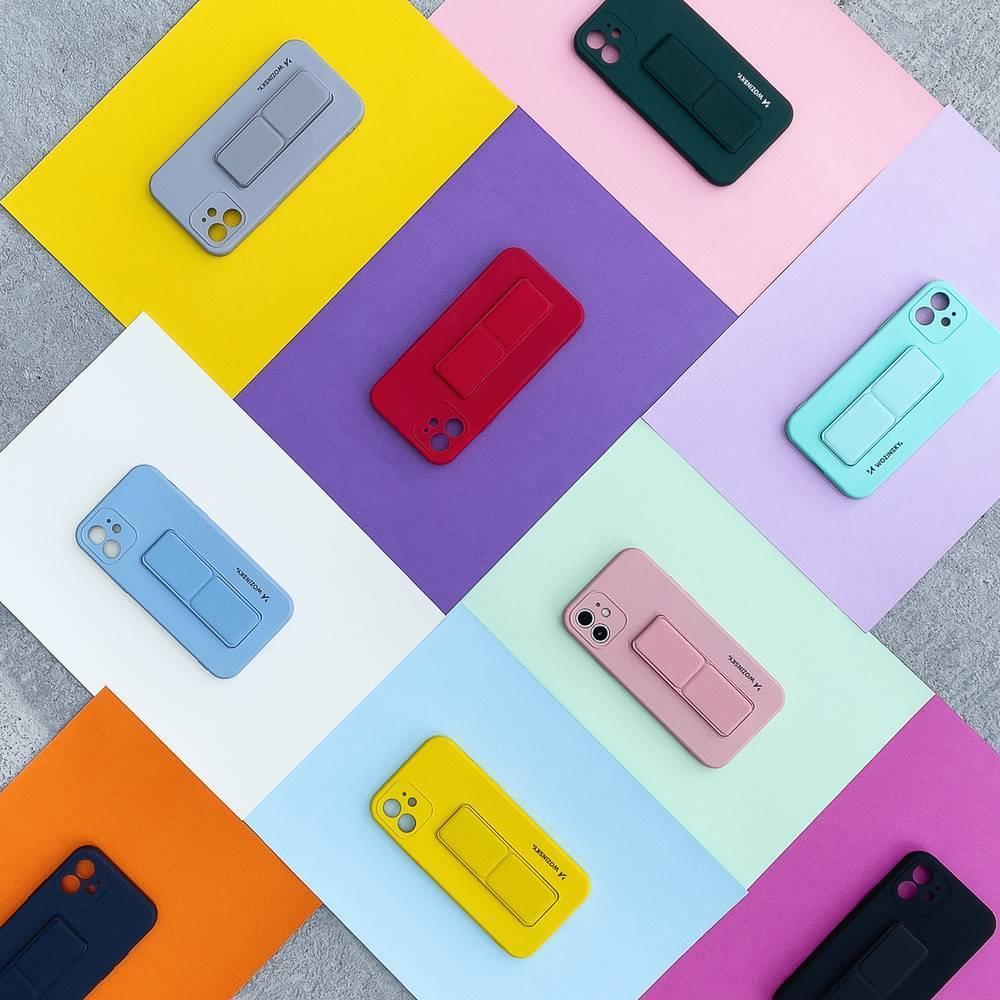 Wozinsky Kickstand-etui silikoneetui med stander Samsung Galaxy S21+ 5G rød