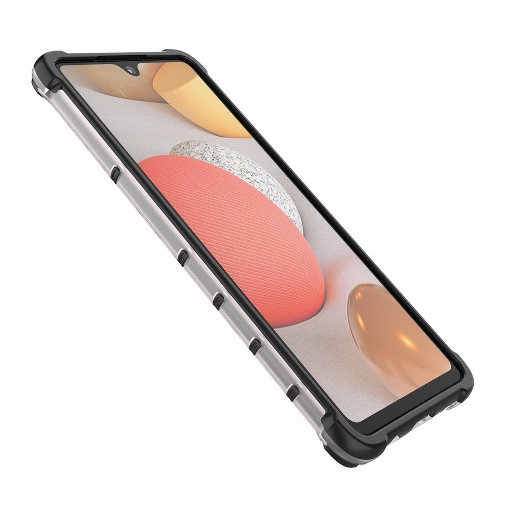 Honeycomb Case panser cover med TPU Bumper til Samsung Galaxy A42 5G sort